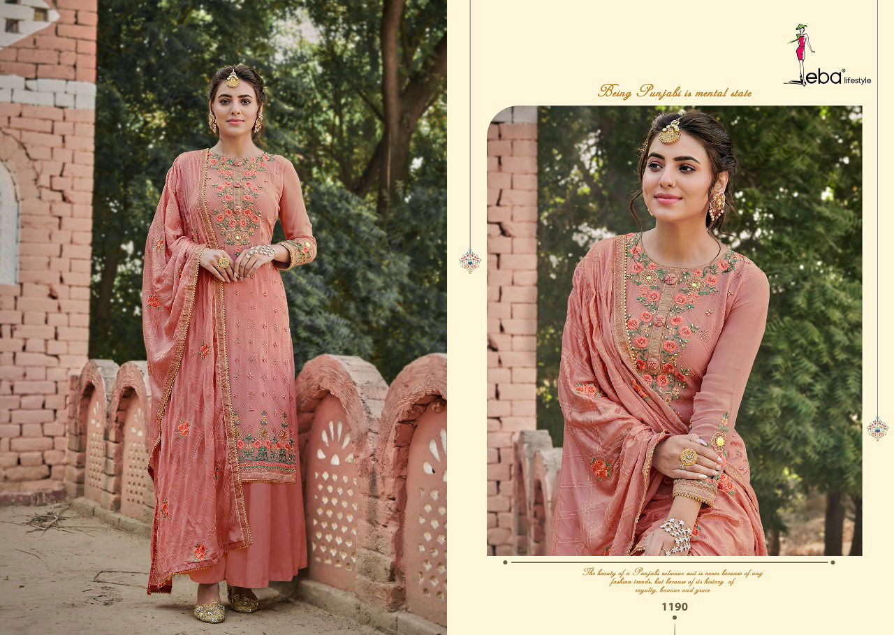 Eba Ashpreet 1 Latest Fancy Festive Wear Heavy Chinon Embroidery With Diamond Color Cotton Designer Salwar Kameez Collection 